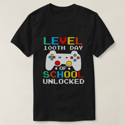 Gamer 100 Days Of School Gaming  T_Shirt