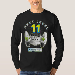 Gamer 11th Birthday Next Level 11 Game Controller  T-Shirt