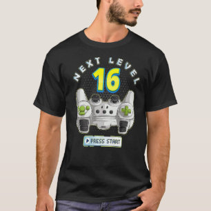 Gamer 16th Birthday Next Level 16 Game Controller T-Shirt