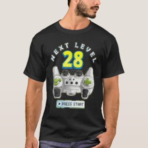Gamer 28th Birthday Next Level 28 Game Controller T-Shirt