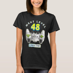 Gamer 48th Birthday Next Level 48 Game Controller T-Shirt