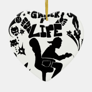 Gamer 4 Life Ceramic Ornament
