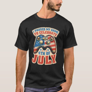Gamer 4th Of July American Flag Gaming Boys Girls T-Shirt