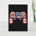 Gamer 4th Of July T Shirt Video Game Kids Boys Men Card