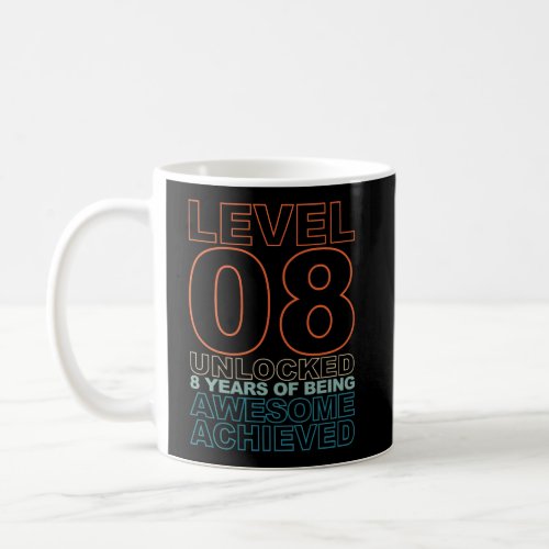 Gamer 8Th Birthday Video Games Level Unlocked Awes Coffee Mug