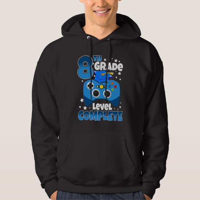 Gamer 8th Grade Level Complete Graduation Girls Bo Hoodie (Front)