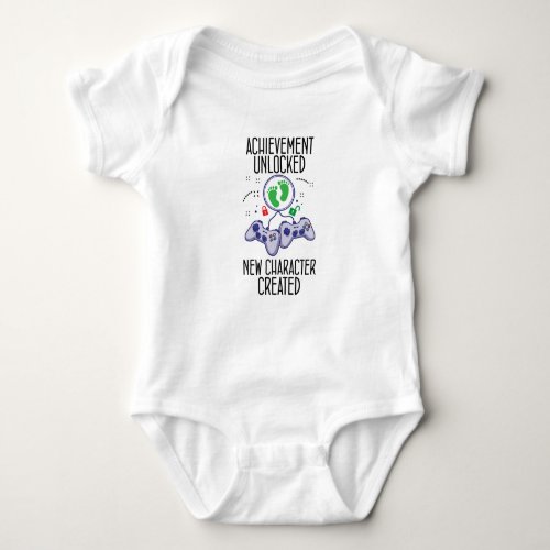 gamer achievement unlocked new character baby bodysuit