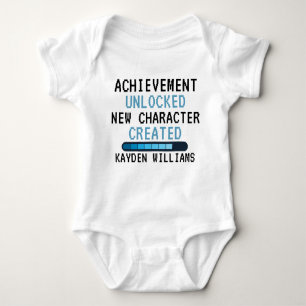 gamer achievement unlocked new character created baby bodysuit