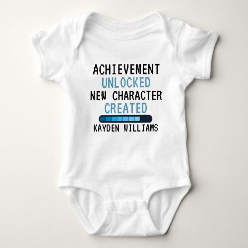 gamer achievement unlocked new character created baby bodysuit