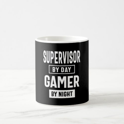 Gamer and Supervisor Job Title Gift Coffee Mug