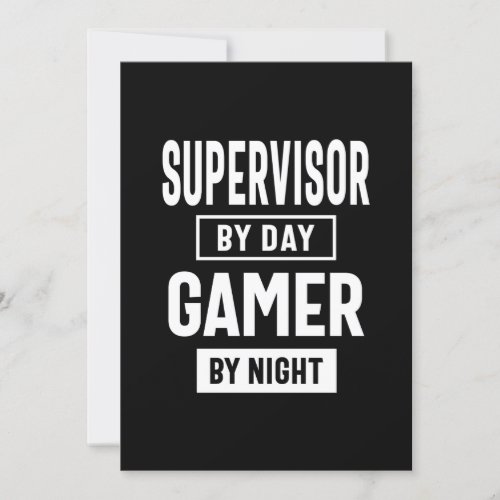 Gamer and Supervisor Job Title Gift Invitation