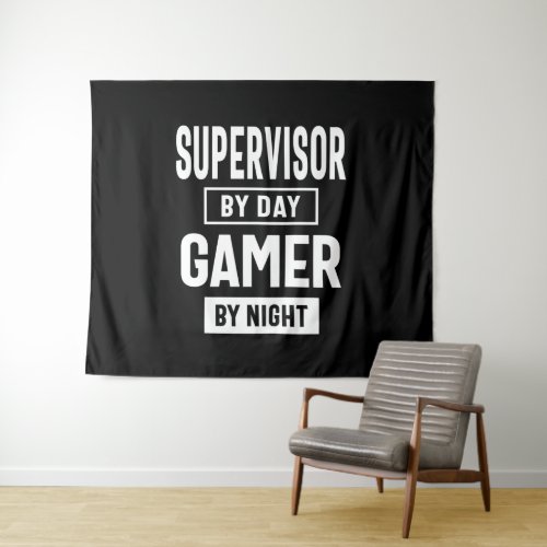 Gamer and Supervisor Job Title Gift Tapestry