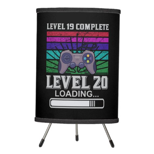 Gamer Art Level 20 Loading Tripod Lamp