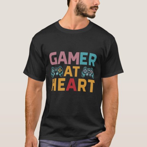 Gamer at Heart T_Shirt Design