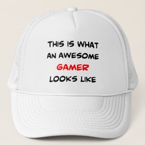 gamer awesome trucker hat