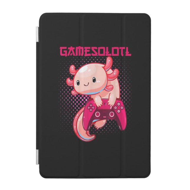 Gamer Axolotl Lover Cute Gamesolotl iPad Mini Cover (Front)