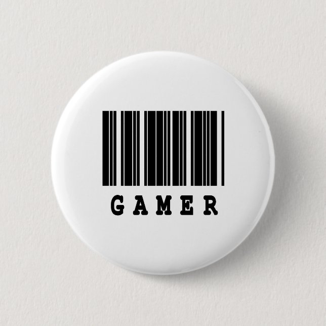 gamer barcode design button (Front)