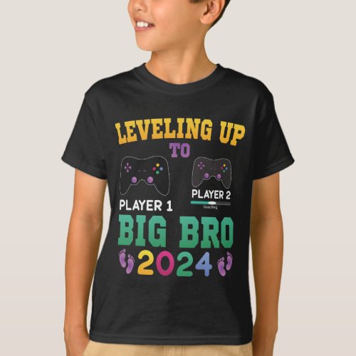 Gamer Big Brother to Be  Leveling Up to Big Bro  T_Shirt