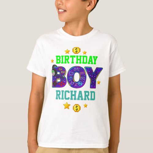Gamer Birthday Boy Video Game Birthday  T_Shirt