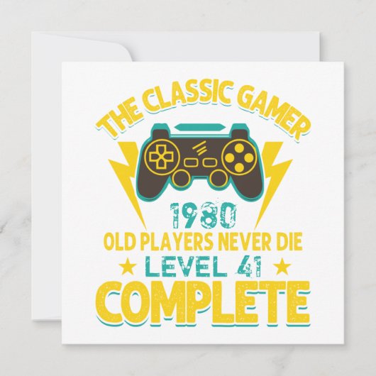 Gamer Birthday Gift Custom Year and Age (Front)