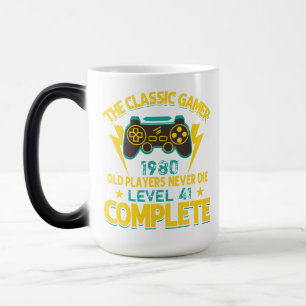 Gamer Birthday Gift Custom Year and Age Color Morph Mug