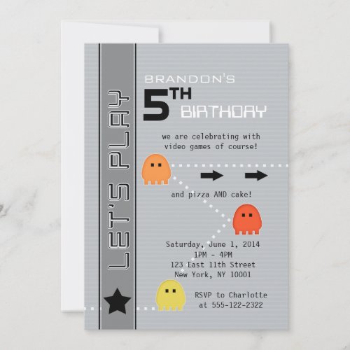 Gamer Birthday Custom Invites