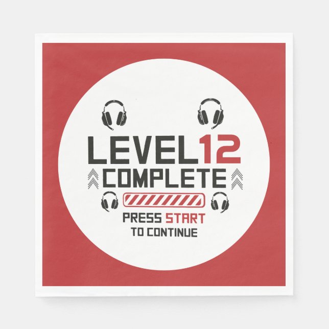 Gamer Birthday or Graduation Napkins (Front)
