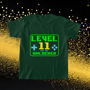 gamer Birthday word art unisex 11th T-Shirt