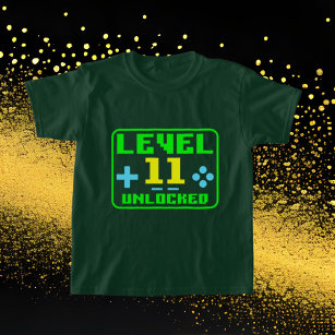 gamer Birthday word art unisex 11th T-Shirt