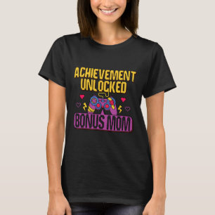 Gamer Bonus Mom Unlocked Video Game Stepmom Gaming T-Shirt