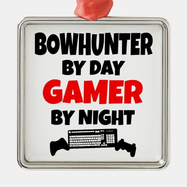 Gamer Bowhunter Metal Ornament (Front)