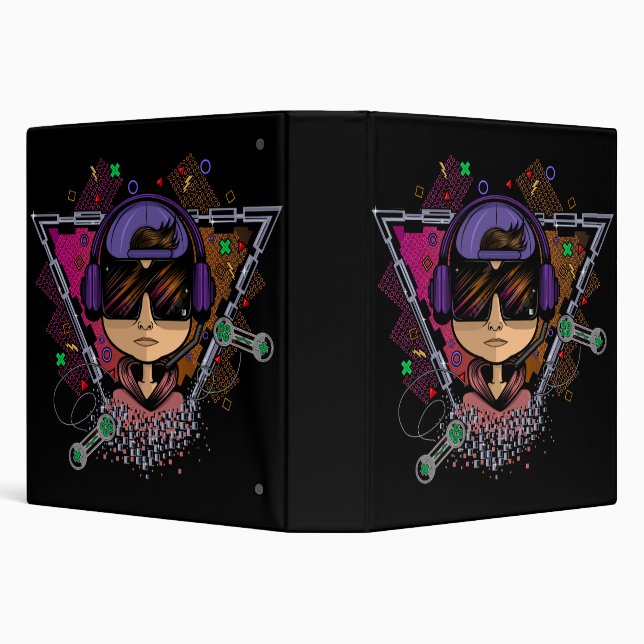 Gamer Boy 3 Ring Binder (Background)