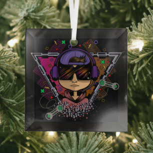 Gamer Boy Glass Ornament