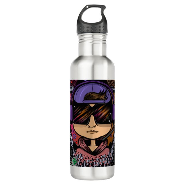 Gamer Boy Stainless Steel Water Bottle (Front)