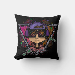Gamer Boy Throw Pillow