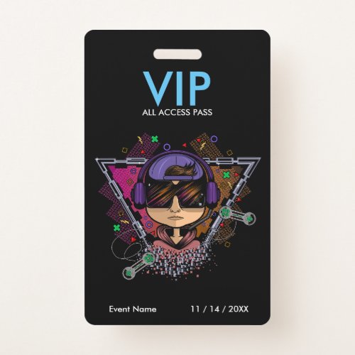Gamer Boy VIP Access Pass Badge