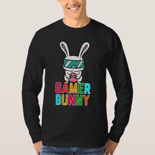 Gamer Bunny Cute Easter Video Game Gaming Boys Kid T_Shirt