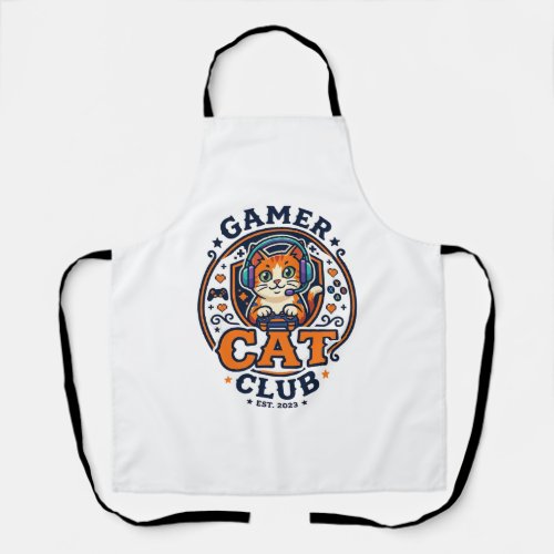 Gamer Cat Cat Mom Gift Idea - Gamer Cat Club_1 Apron