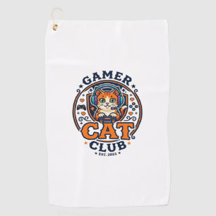 Gamer Cat Cat Mom Gift Idea - Gamer Cat Club_1 Golf Towel