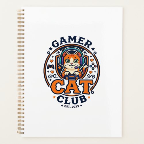 Gamer Cat Cat Mom Gift Idea - Gamer Cat Club_1 Planner