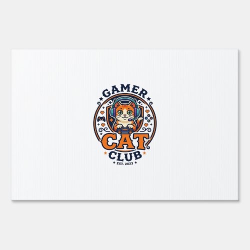 Gamer Cat Cat Mom Gift Idea - Gamer Cat Club_1 Sign