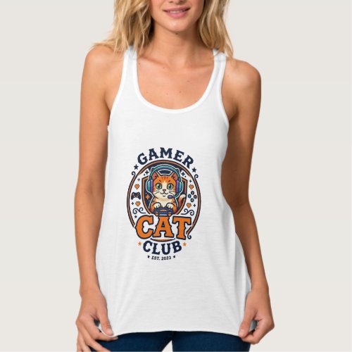 Gamer Cat Cat Mom Gift Idea - Gamer Cat Club_1 Tank Top