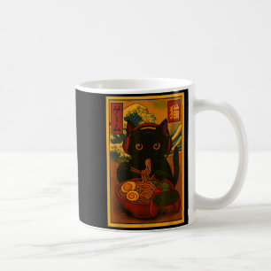 Gamer Cat Eating Ramen Japanese Style Coffee Mug
