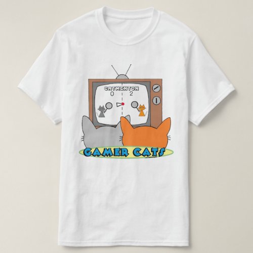 GAMER CATS Retro Nostalgic Video Game T_Shirt