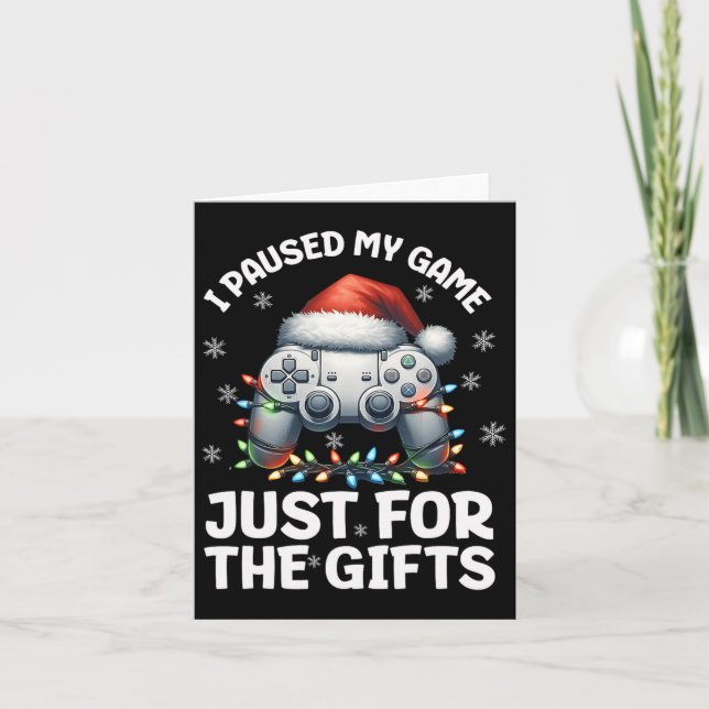 Gamer Christmas Gaming Xmas Video Games Boys Chris Card (Front)