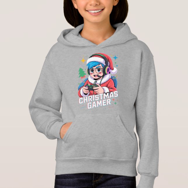 Gamer Christmas Gifts Cool Kids Holiday Gamer  Hoodie (Front)