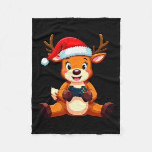 Gamer Christmas Pajamas Kids Boys Youth Christmas Fleece Blanket