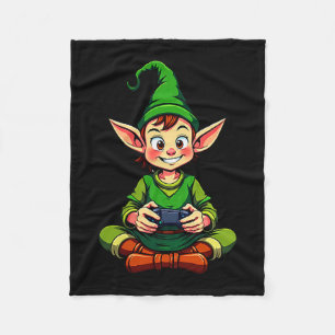 Gamer Christmas Pajamas Kids Boys Youth Christmas Fleece Blanket