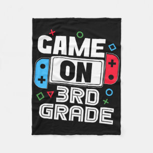 Gamer Ck To School Funny Game 3rd Grade Kids Boys Fleece Blanket