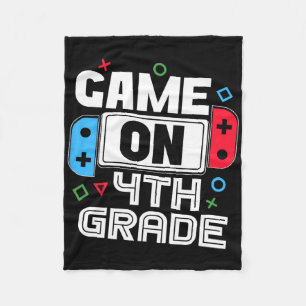 Gamer Ck To School Funny Game 4th Grade Kids Boys Fleece Blanket